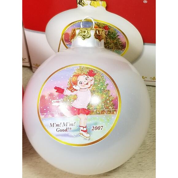 Campbell Soup Ornament Red 2004 100Th Birthday Mm Mm Good White 2007 x2 Vintage - Picture 5 of 13